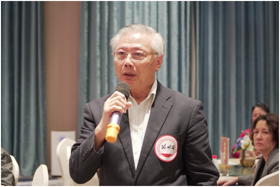 日本海南總商會(huì)會(huì)長(zhǎng)、?？诶踔畼淙毡玖侠聿蛷d董事長(zhǎng)符明潮。符敦孝攝